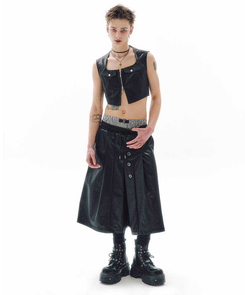 SHORT ZIP CROP VEST