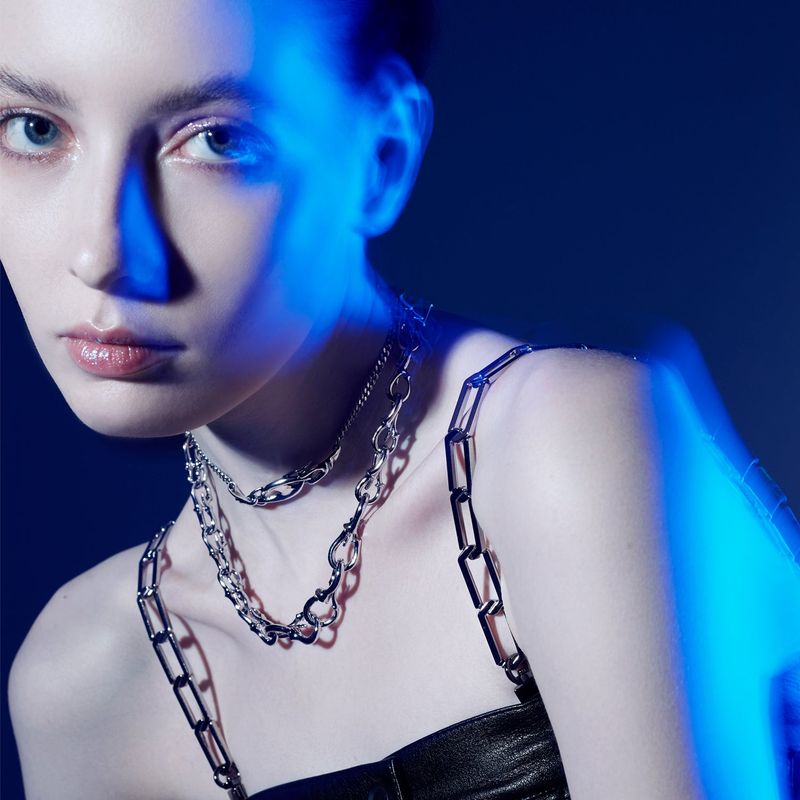 SPACE CHAIN CHOKER ( silver 925 )