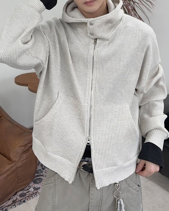 Fron Waffle Burton Hood Zip-Up