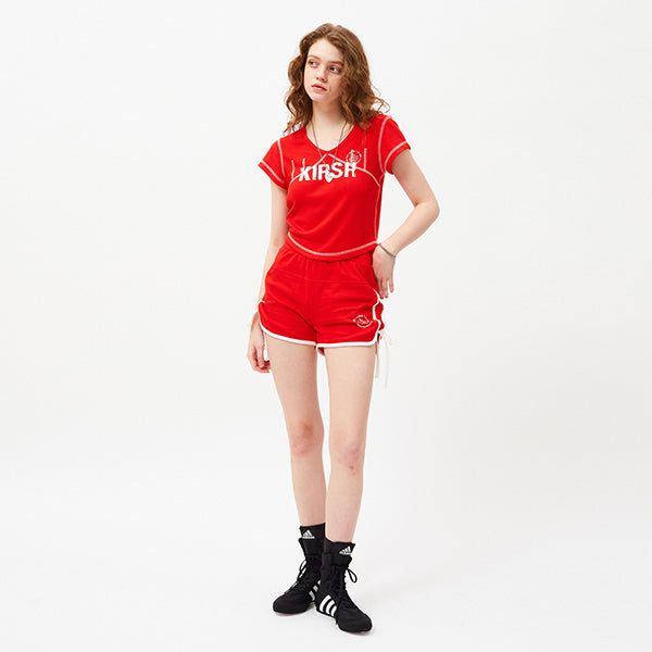 KIRSH（キルシー）の「DOODLE CHERRY DOLPHIN PANTS [RED]（Pants）」
