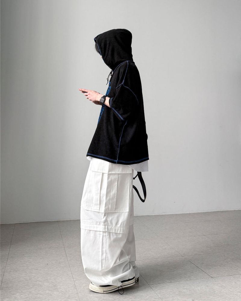 Enough Hooded Half Knit