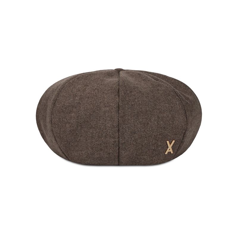 VA Stud Octagon Wool Beret / Brown