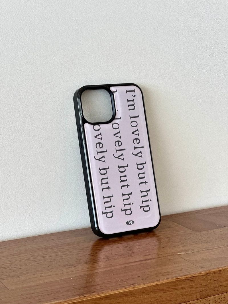 [MADE] lovely but hip lettering epoxy bumper case_soft pink