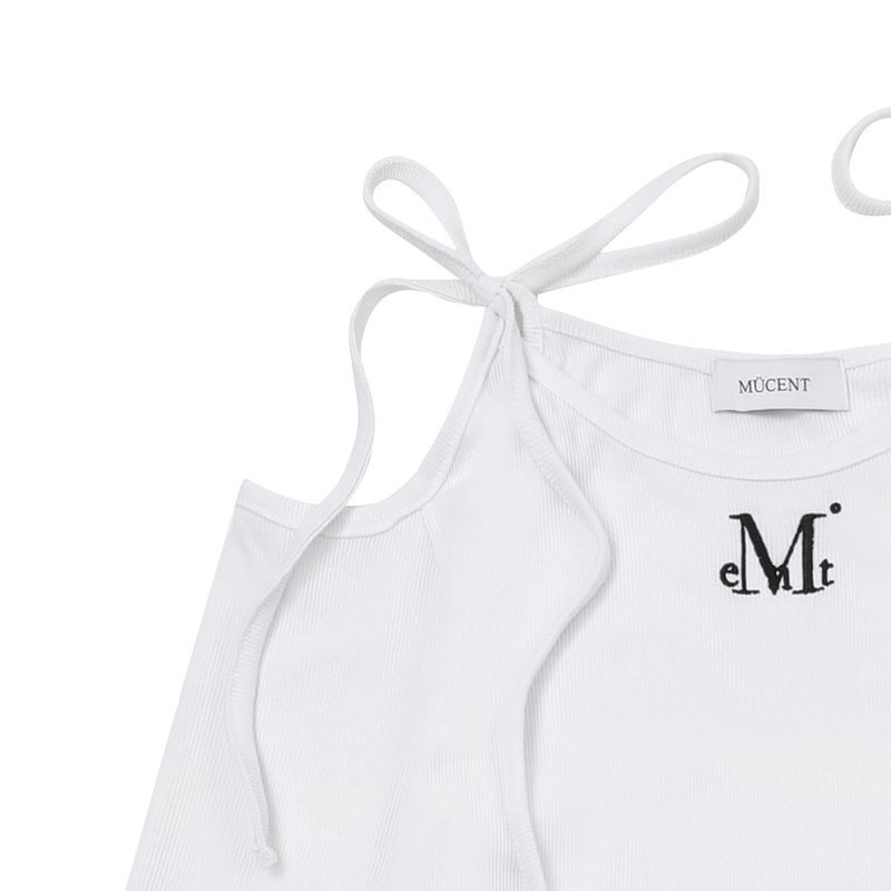 NEKI RIBBON OFF SHOULDER T (3COLOR)