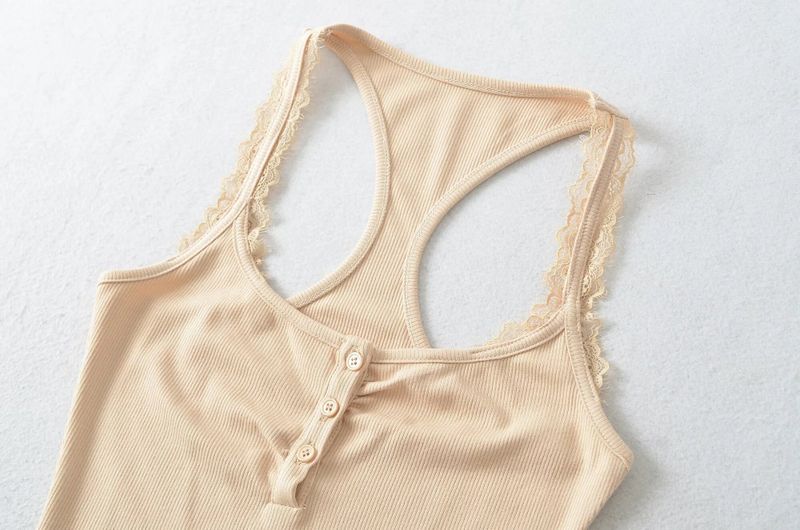 Marie Brown Lace Slim Top
