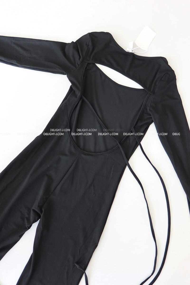 Backless body bootcut jumpsuit