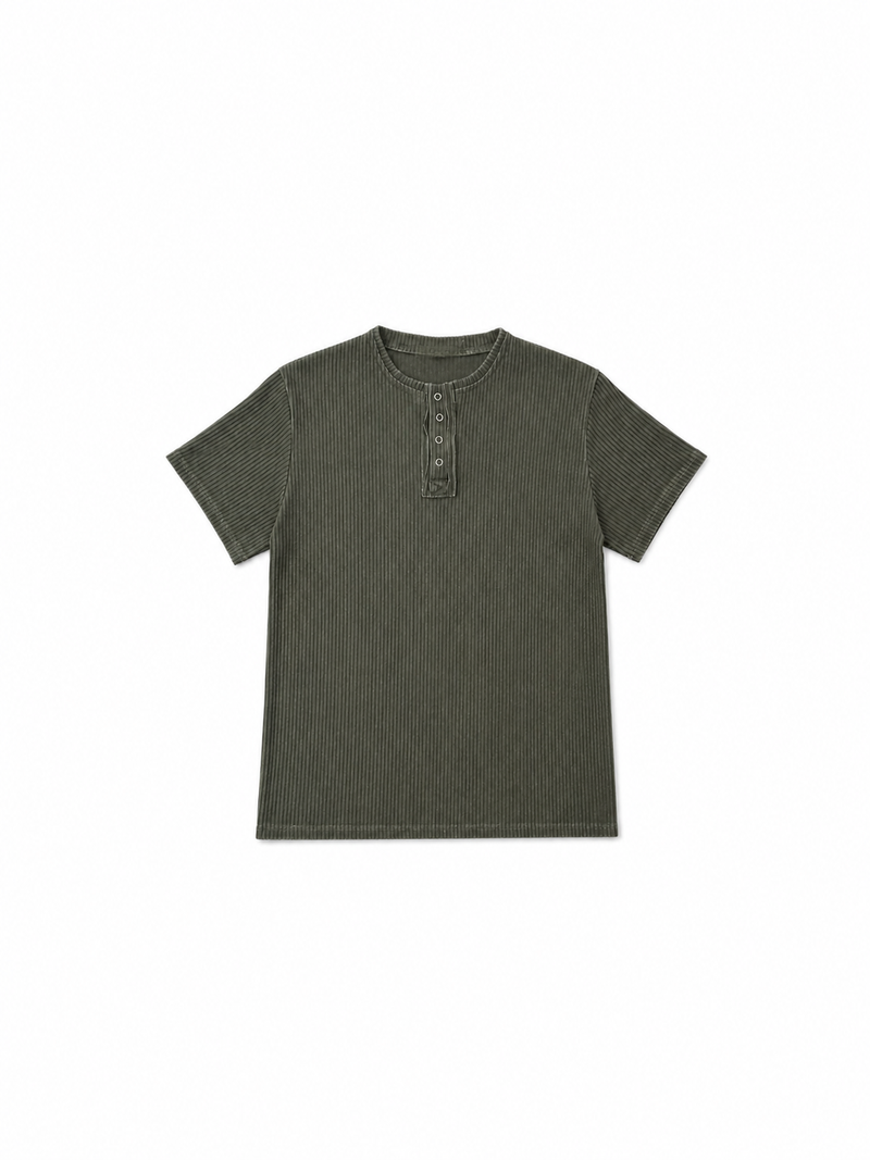 Drow Pigment Henley Top