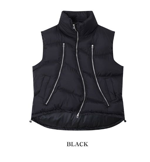 Lowsy Wave Zipper Padded Vest