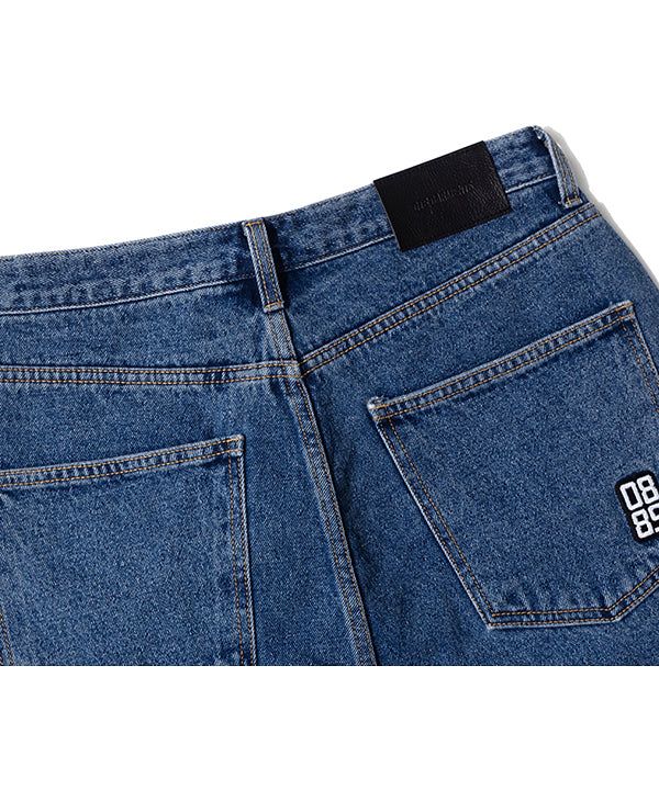 LB Denim Wide Bermuda Shorts (Deep Blue)