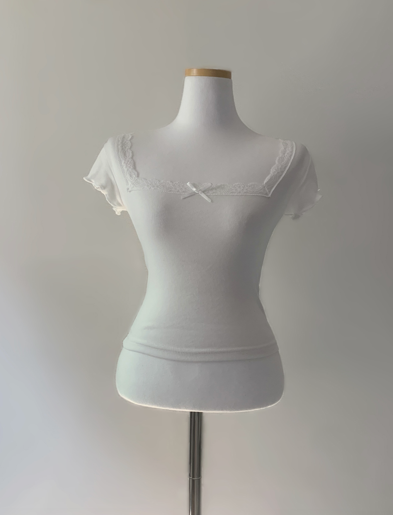Puruni Ribbon Lace Top (white)