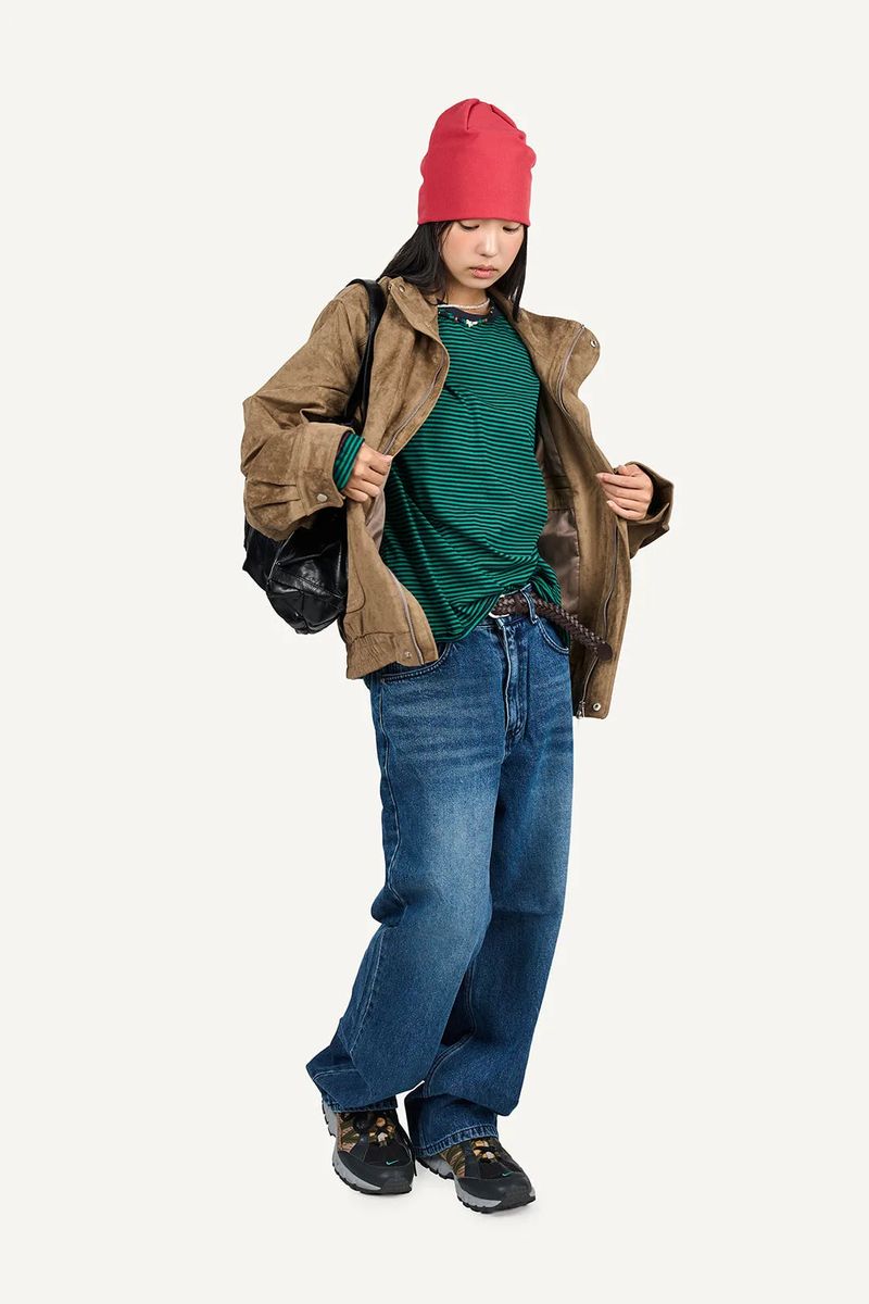 Glow High-Neck Suede Jacket