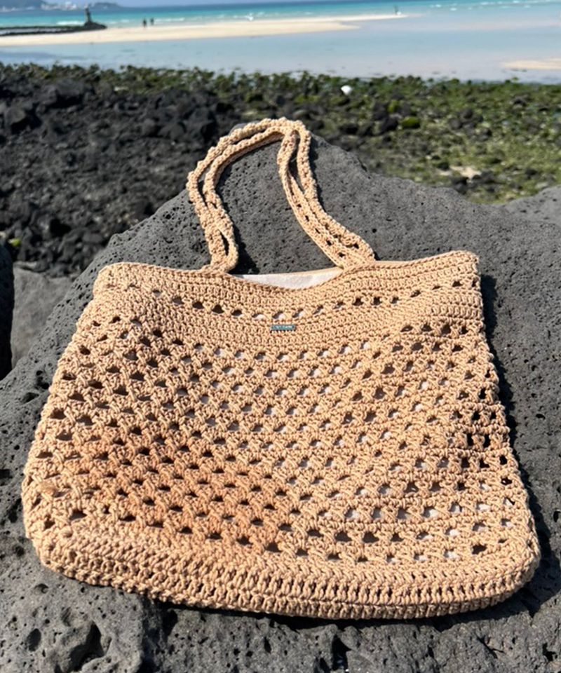 TRIP LE SENS（トリプルセンス）の「Zipper Crochet Square Shoulder Bag_Beige  （Bags）」