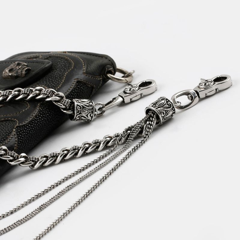 SHOVEOFF（ショーブオフ）の「SVC-531 ハンドメイド アンティークシルバー メッシュ パンツチェーンキーホルダー（アクセサリー）」
