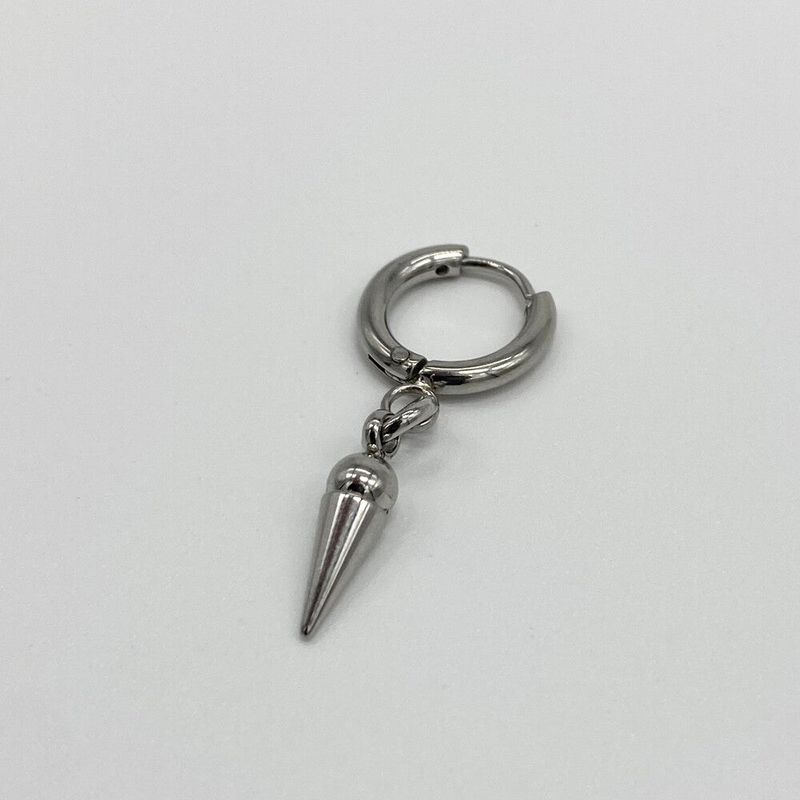 Surgical steel circular cone ring earring