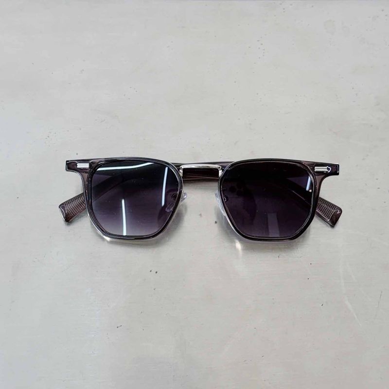 Violet Grey Gradient Square Sunglasses