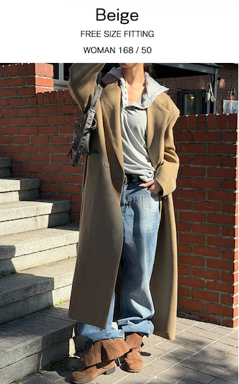 [Unisex] Max double long coat(2color)