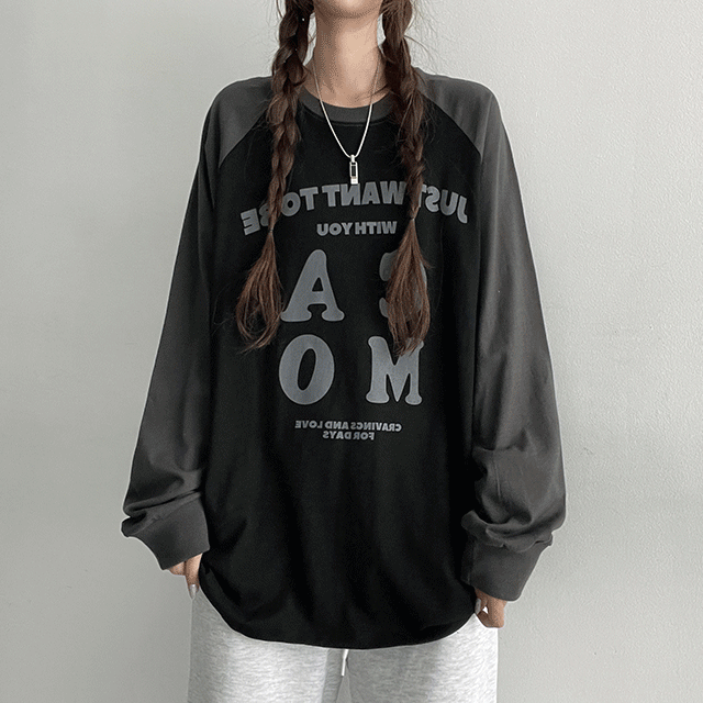 hijjoo(ハイチュー)の「バーティーカラフルラグラン長袖Tシャツ (3 colors)(トップス)」