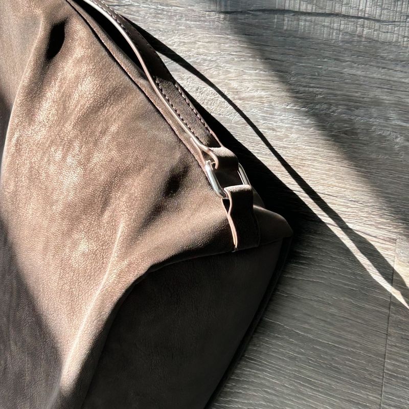 Mist Brown Curve Bucket Bag