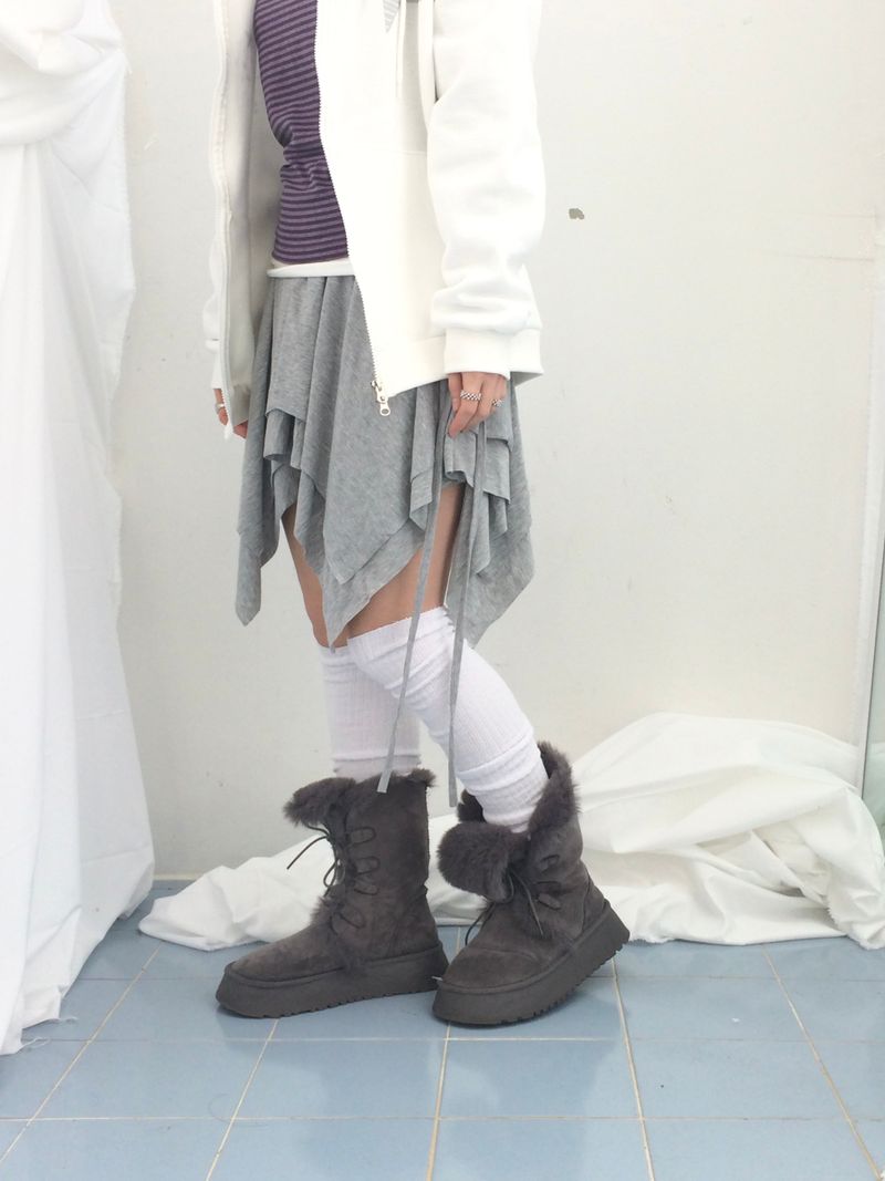 ribbonline wave skirt