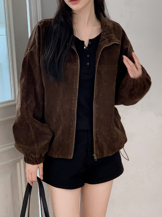 #TK Suede Zip-up Blouson (3color)