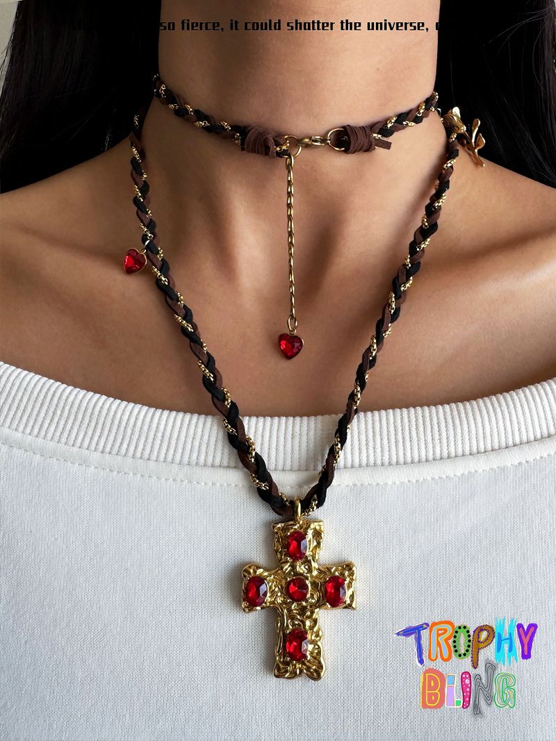TROPHY BLING（トロフィー・ブリング）の「クロスロングチェーンネックレス（アクセサリー）」