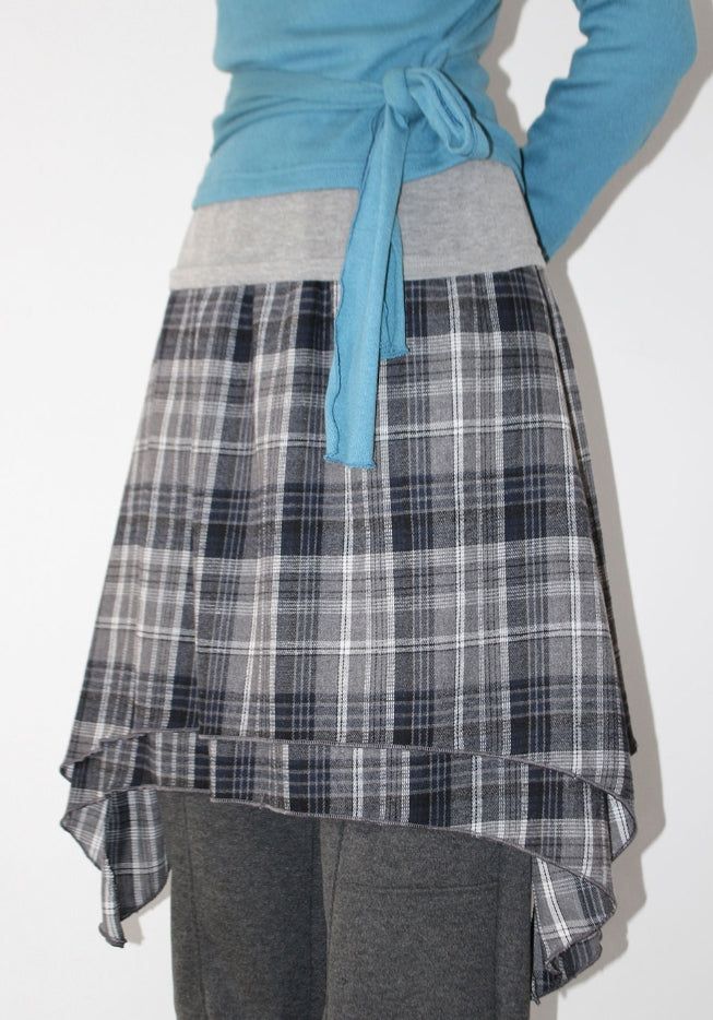 OVERLAP CHECK SKIRT