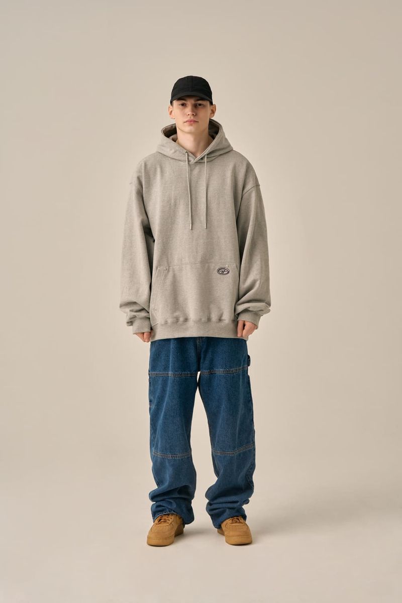 GUBIN(グビン)の「OVERSIZED MINI LOGO HOOD - GRAY(Tops)」