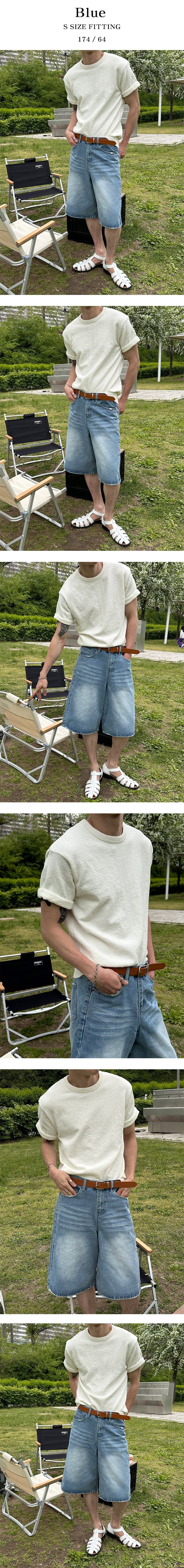 [S/S] Damage bermuda denim pants(2color)