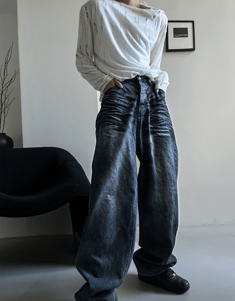 COSYHARU（コシハル）の「マッドウォッシングデニムパンツ（パンツ）」
