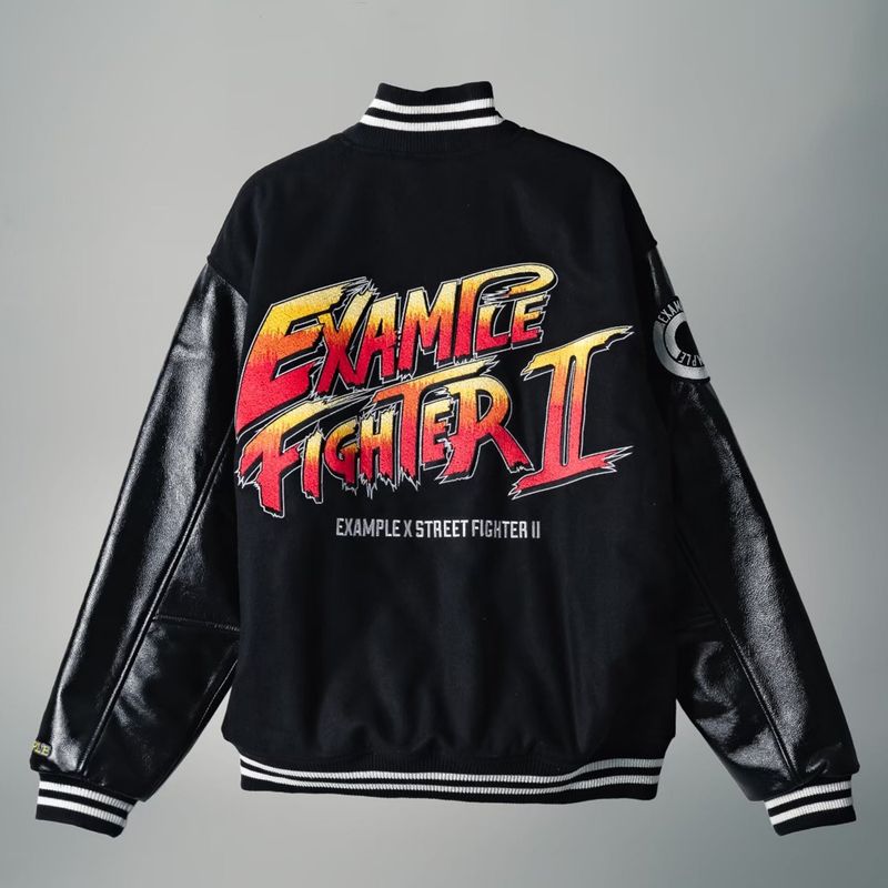 EXAMPLE x STREET FIGHTER II EXAMPLE FIGHTER STADIUM JACKET