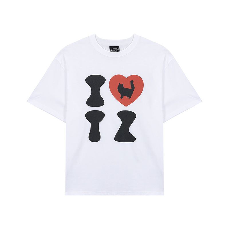 ITZAVIBE(イッザバイブ)の「I LOVE CAT T SHIRT(Tops)」