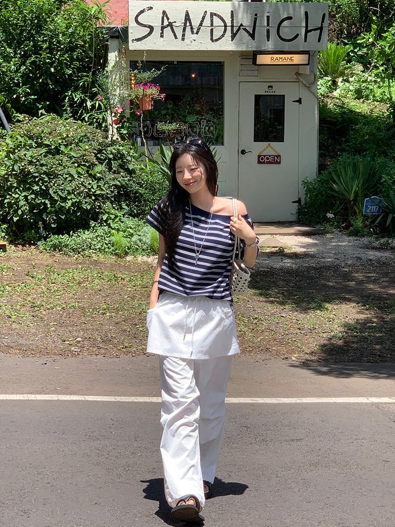[MADE] Kaen Nylon Layered Skirt Banding Pants