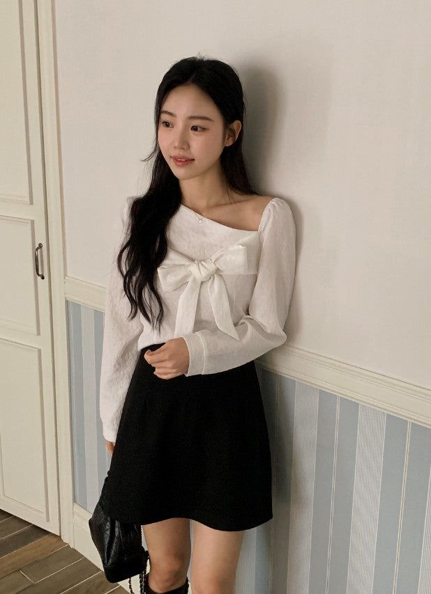 Daily Pintuck Wool Mini Skirt (2color)