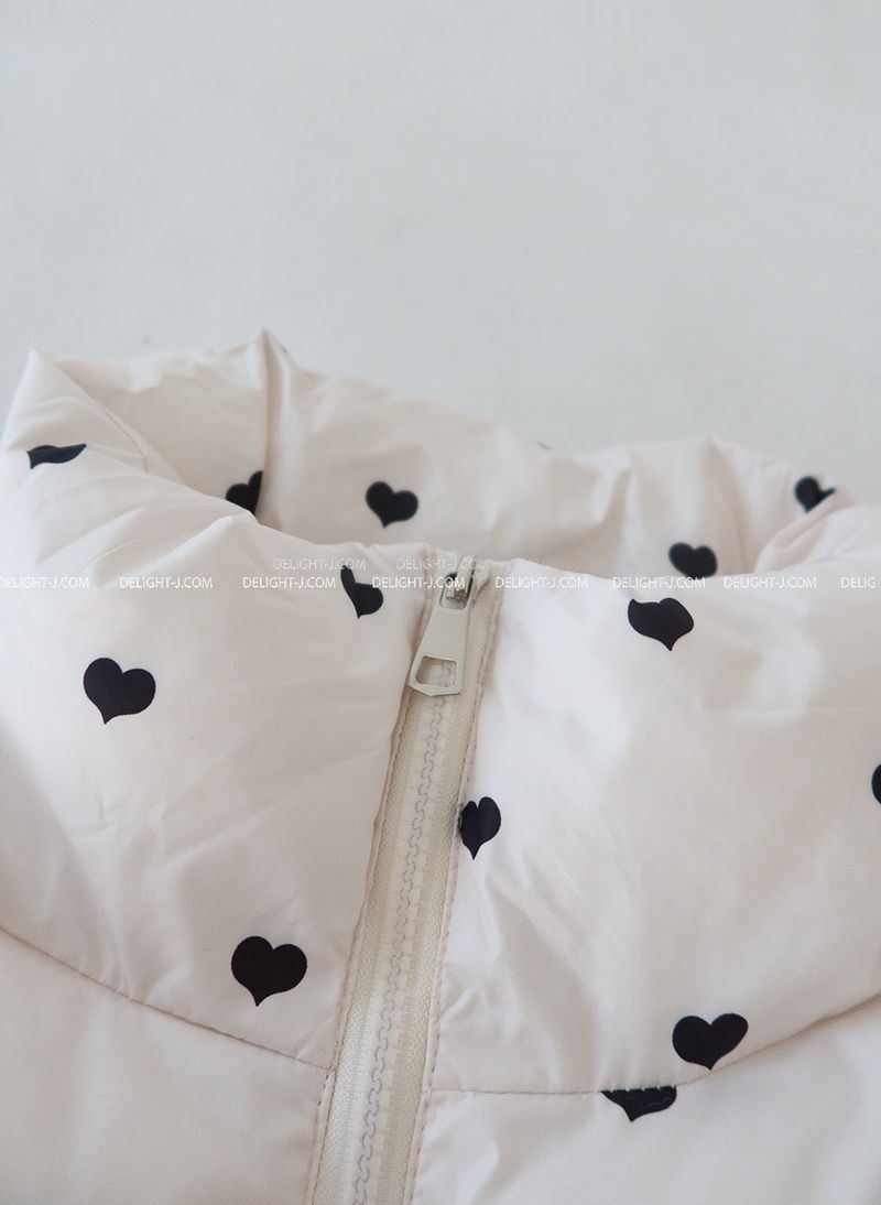 Heart crop short padded coat