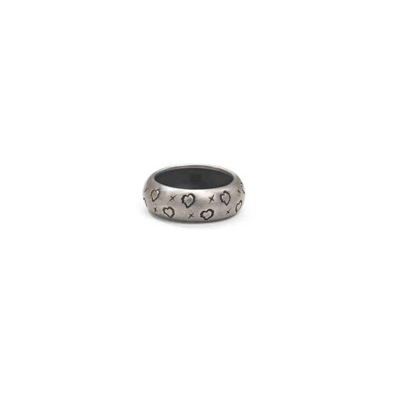  Heart Symbol Ring (Antique Silver, Matte) [SIZE.1]