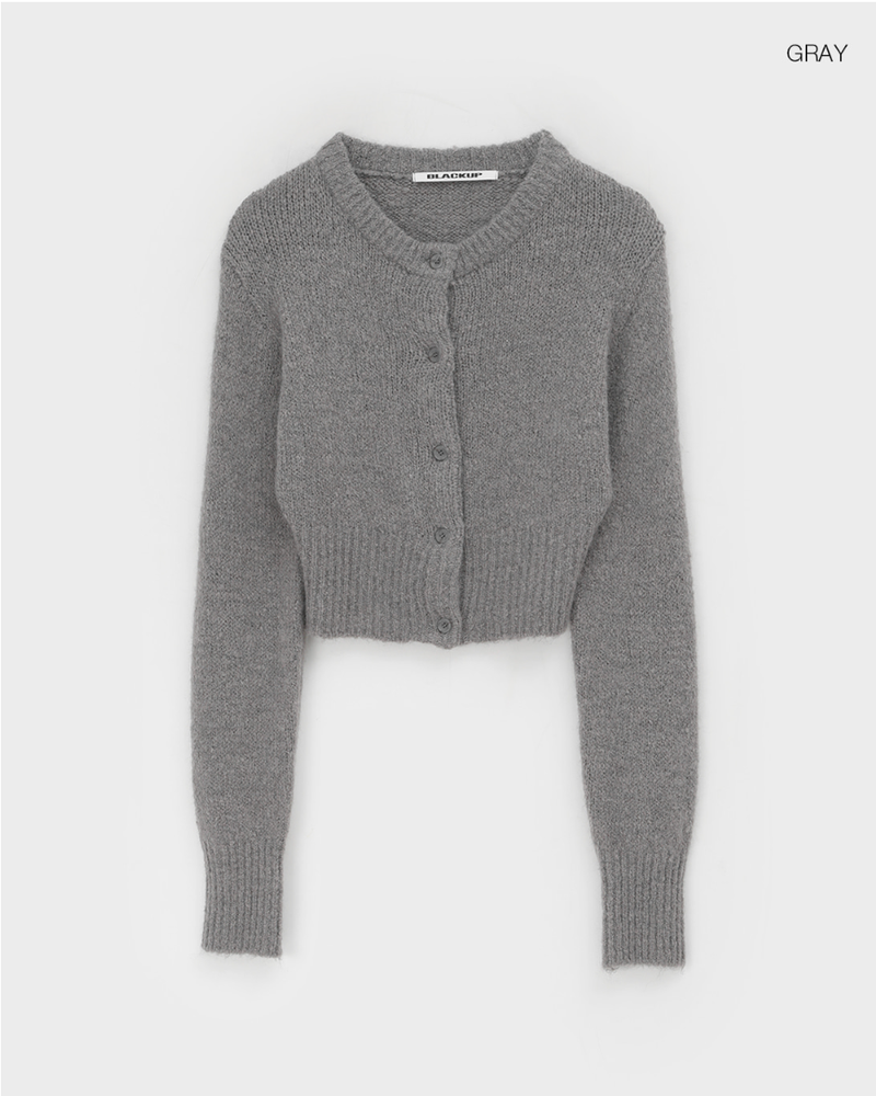 [MADE] Mock Alpaca Crop Knit Cardigan