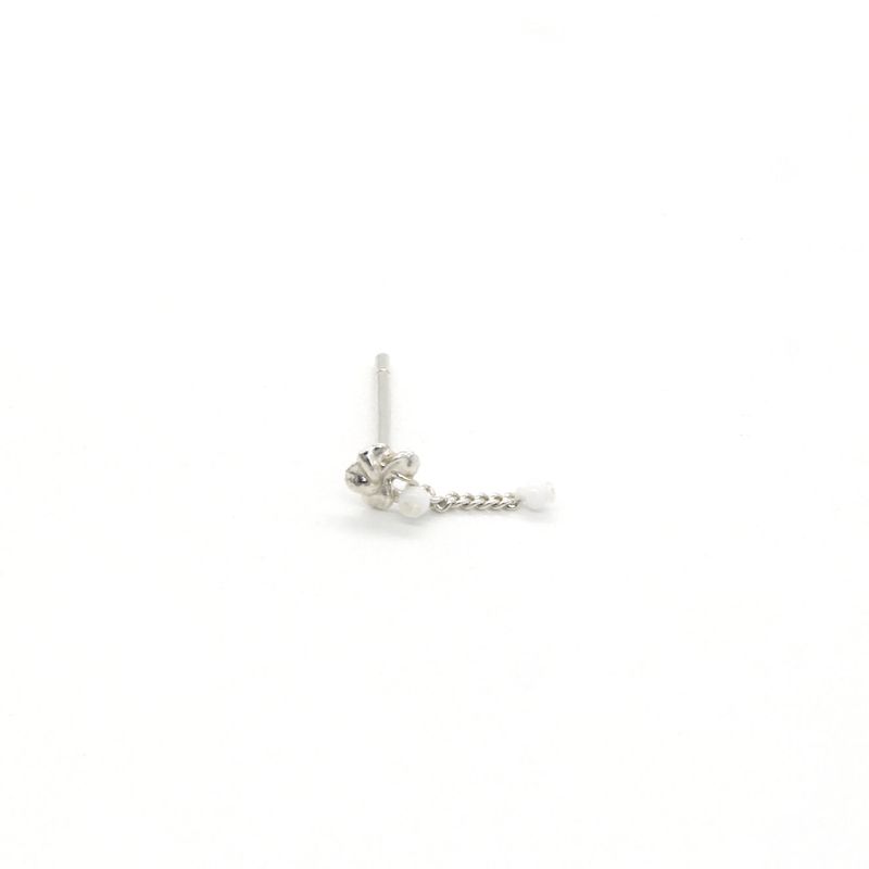 [CCNMADE] Plumeria Silverchain Earring (9color)
