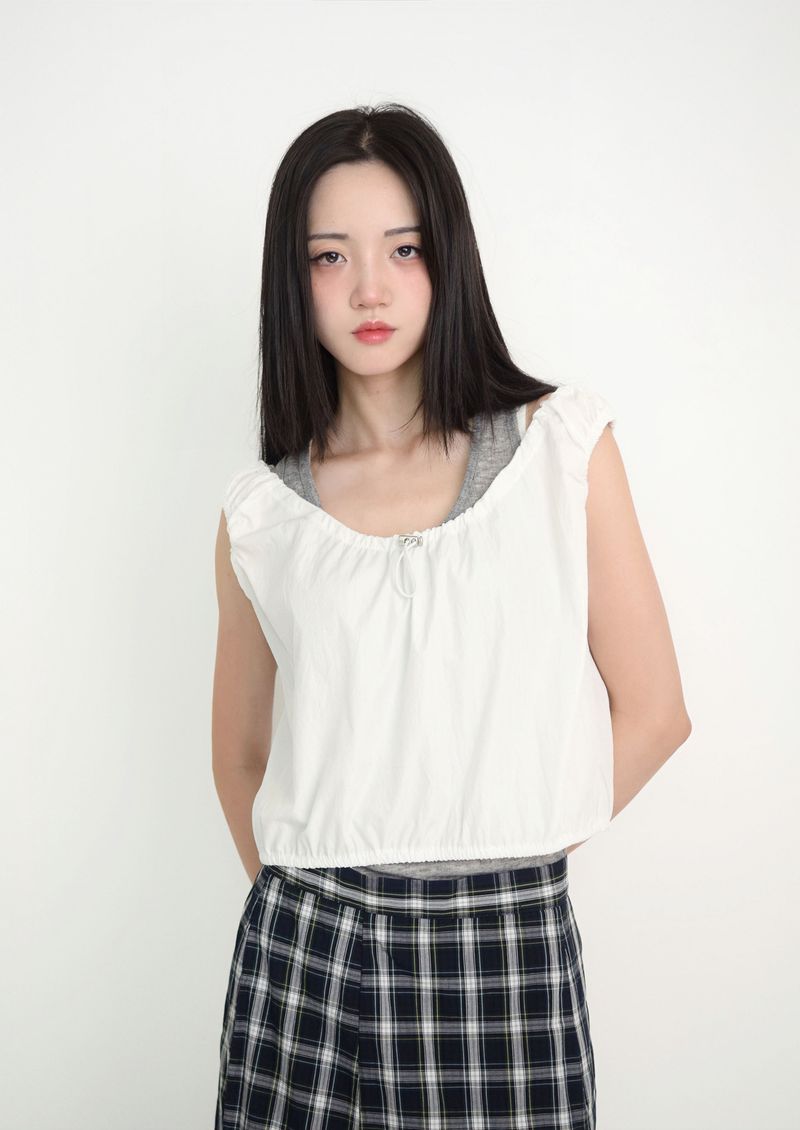 layered banding tank top