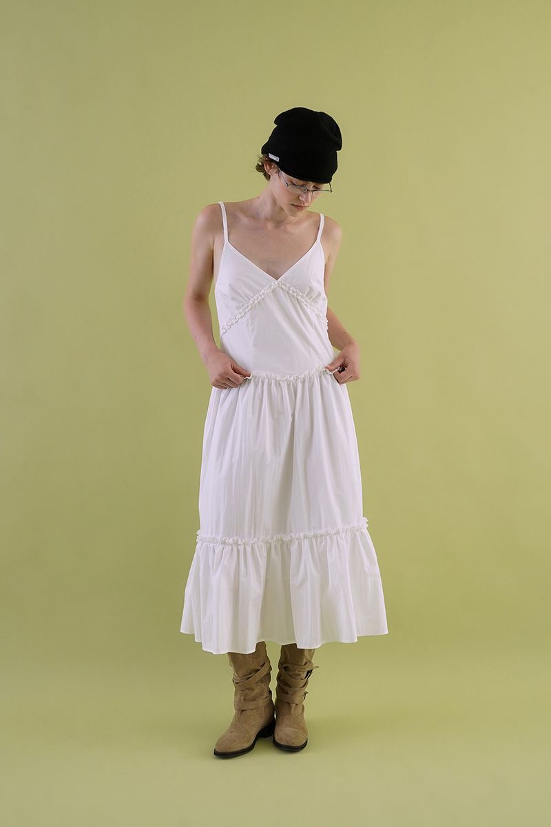 Silly frill dress_ivory