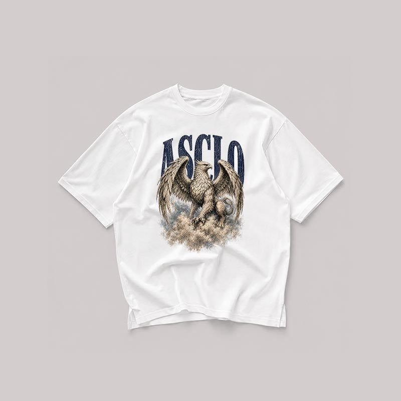 ASCLO（エジュクロ）の「[A-T0286] ASCLOグリフィン半袖Tシャツ（Tops）」