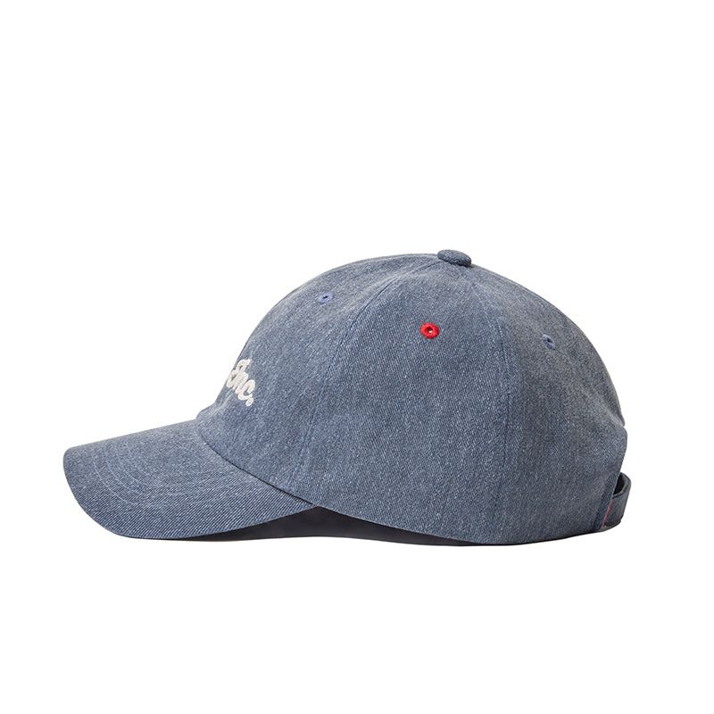 UNI WASHING DENIM LOGO CAP [BLUE]