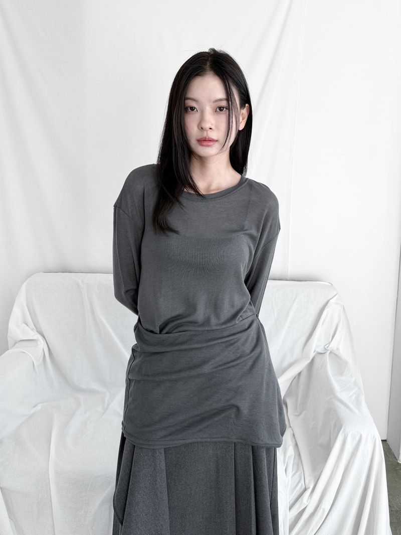 WOOHWA(ウファ)の「WRAP BUTTON LONGSLEEVE(Tops)」