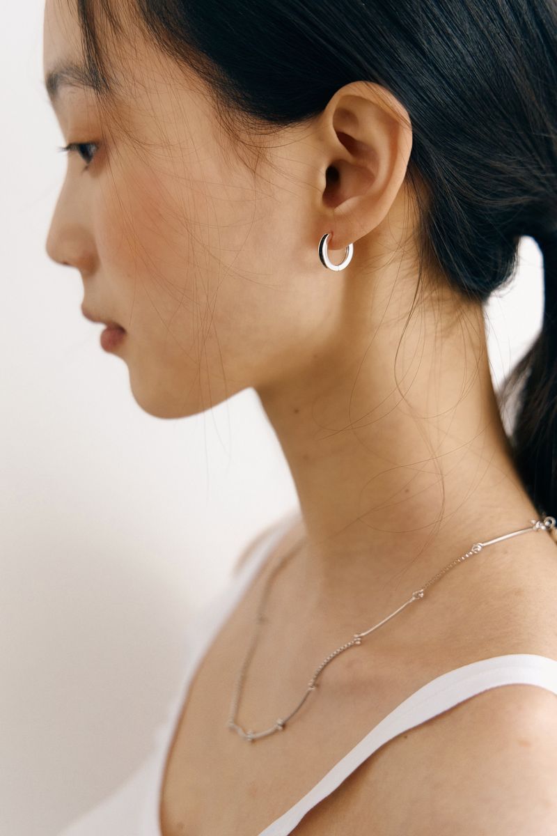 Noir Hoop Earrings