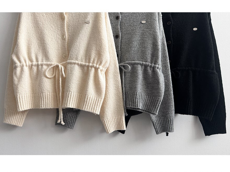 Ravi Pendant Waist String Knitted Cardigan 
