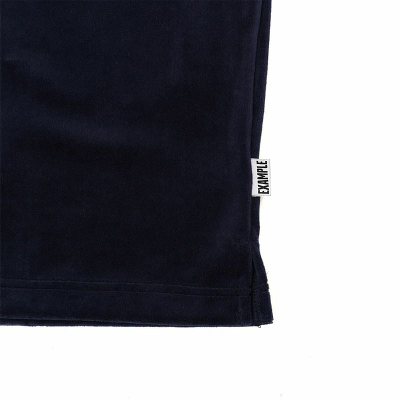 EXAMPLE MINI ROUND LOGO PATCH VELVET POLO SHIRT