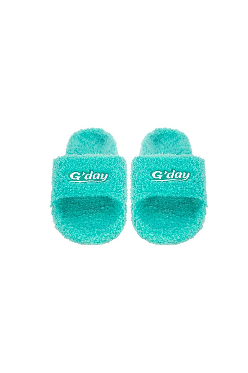 G'day furry sandals (mint)