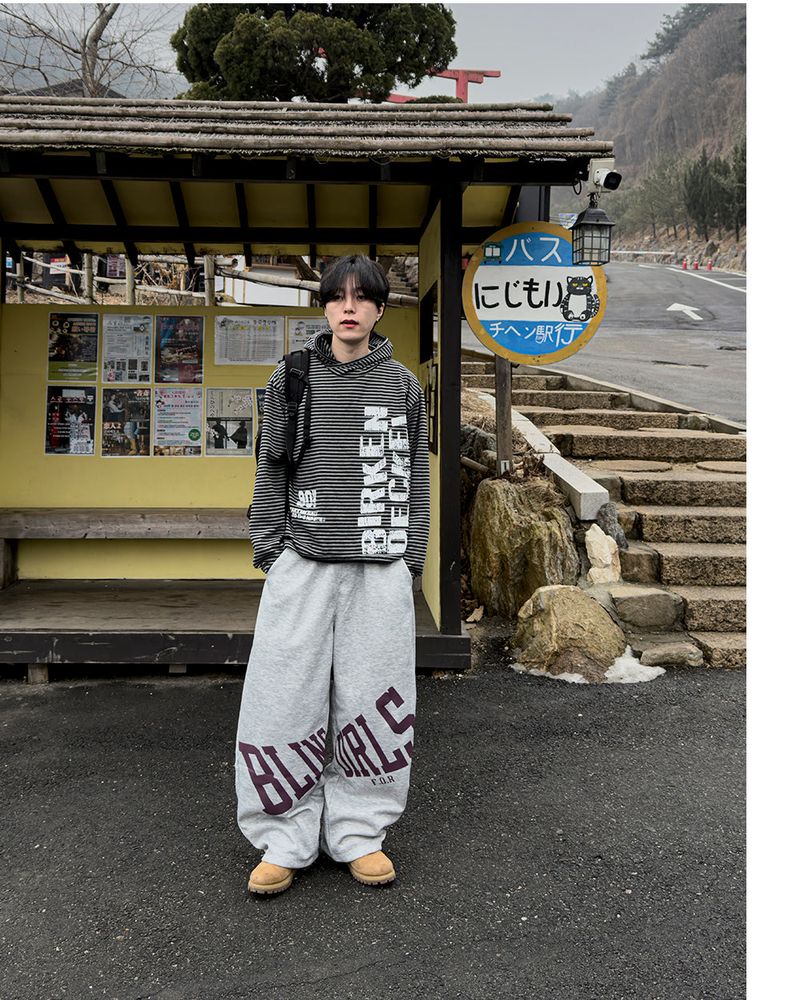 River Fingerhole Stripe Hoodie