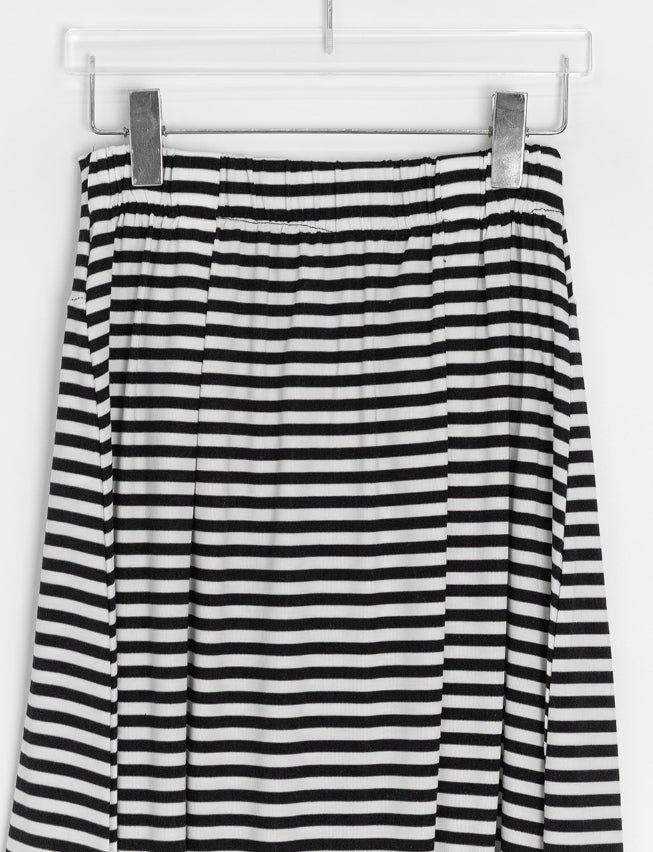 Ryujini striped long skirt