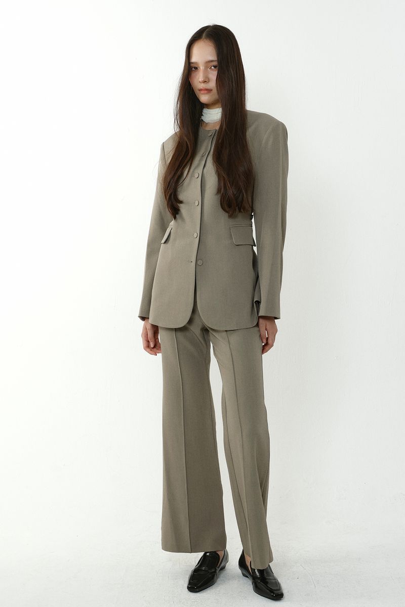 LE LINE LOW PANTS_BEIGE