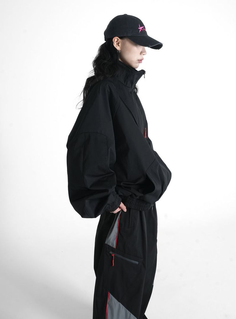 INTERVAL SHELL TRACK JACKET VER.2 BLACK